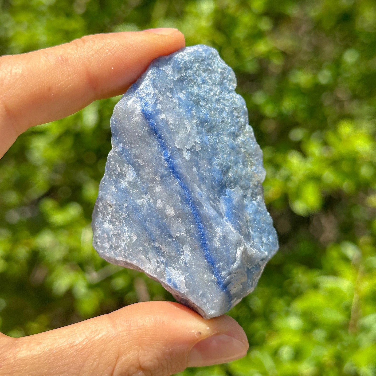Rough Blue Quartz Crystal / Raw Natural Stone / Expression Crystal