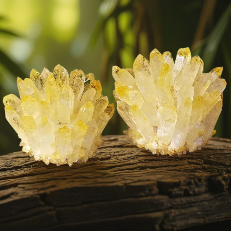 4Pcs High Quality Raw Rough Natural Cluster Crystal Geode Ornament Home Decor