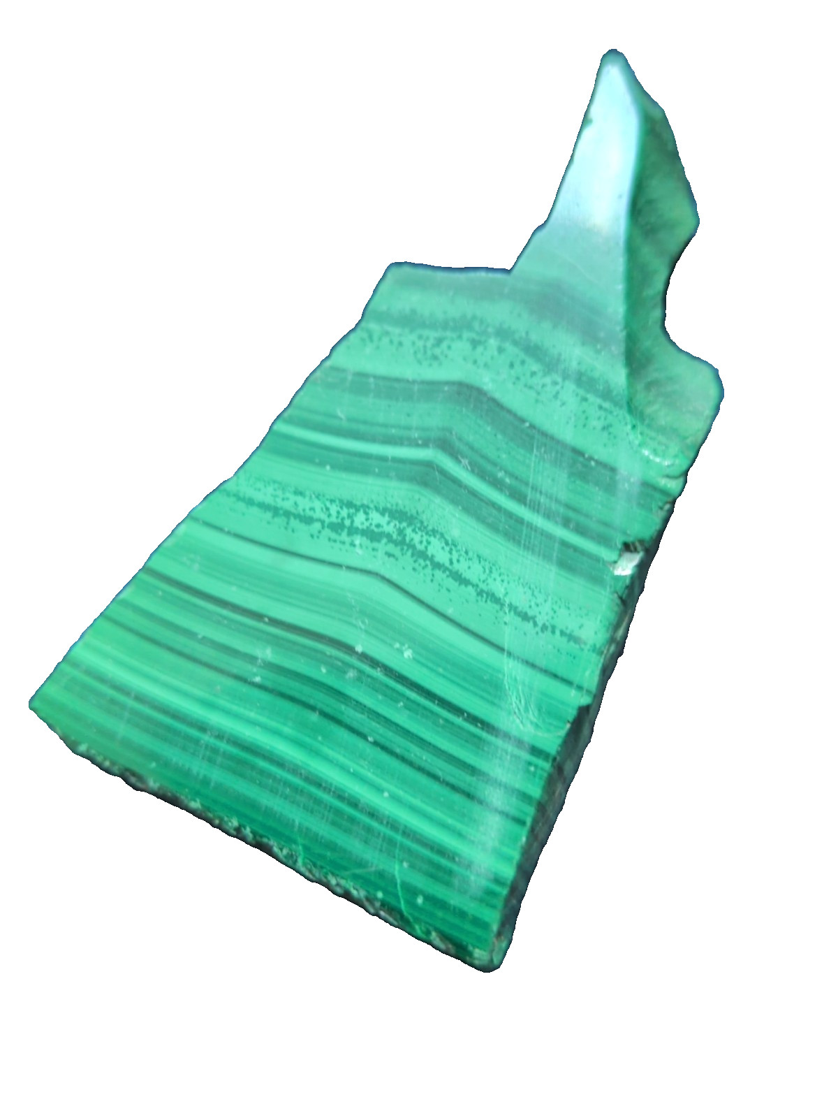 Lovely Small Slab Irregular Piece Malachite Horizontal Sea Green Waves 24 grams