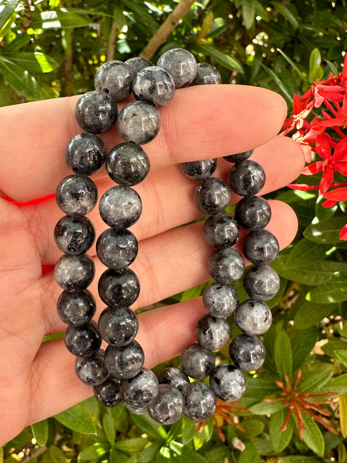 Grade A++ Black Labradorite Crystal Bead Bracelet 8mm, Genuine Gemstone,bulk Lot