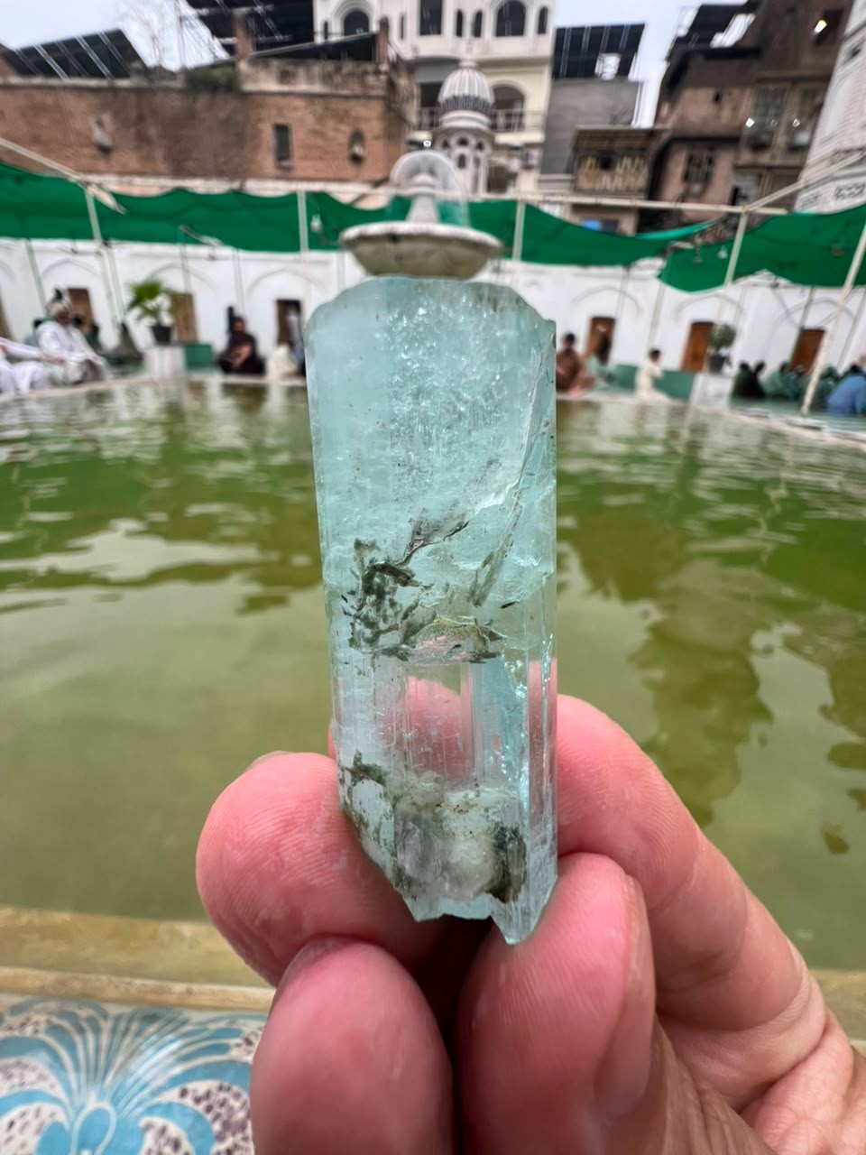 24GM | Gemmy Sky Blue Aquamarine Crystal Terminated Specimen | Skardu Pakistan