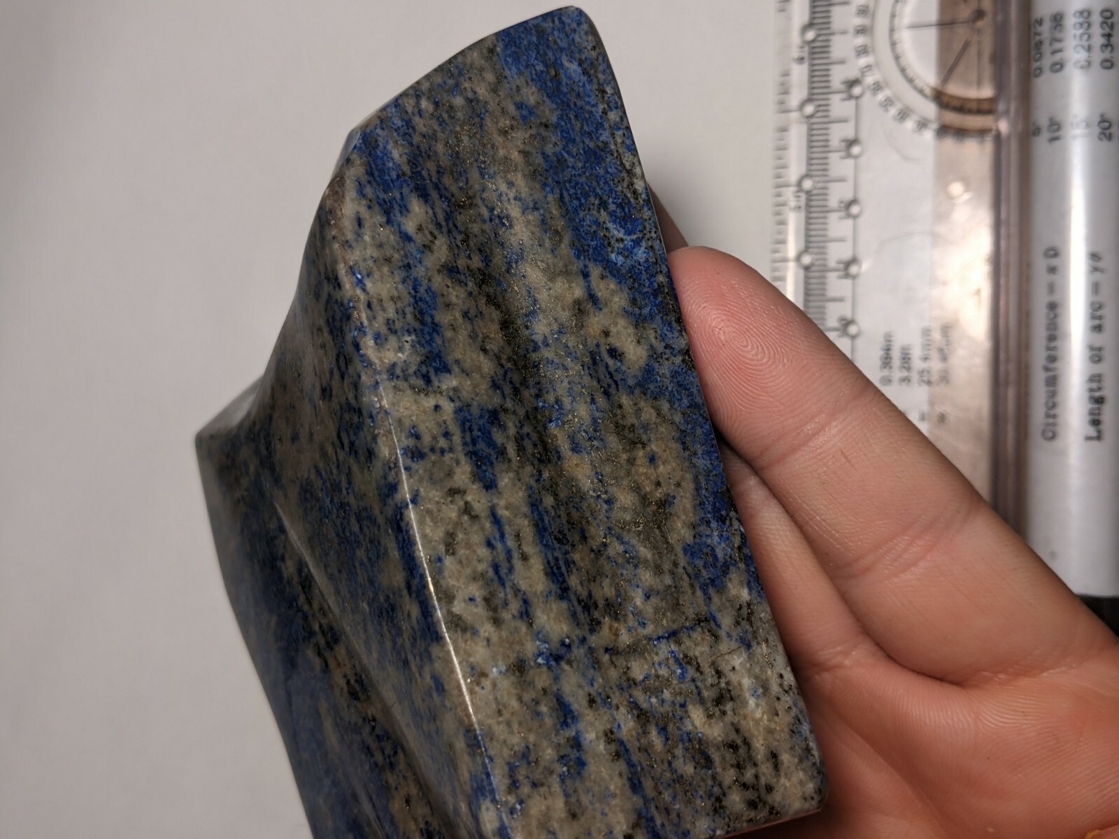 Huge 640g Fully Polished Lapis Lazuli Freeform Crystal Slab Large Big Display