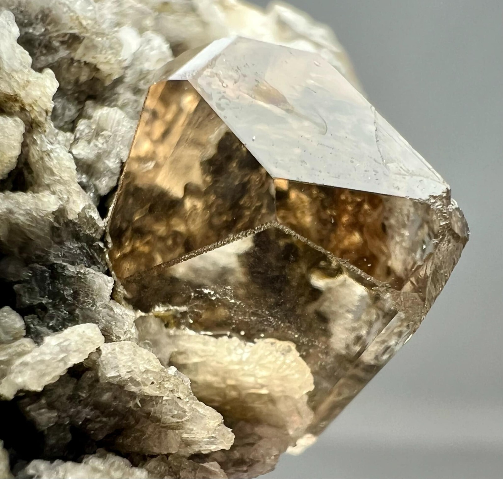 245 Gram Natural !!! Eye Clean Honey Topaz Huge Crystals On Feldspar @PAK