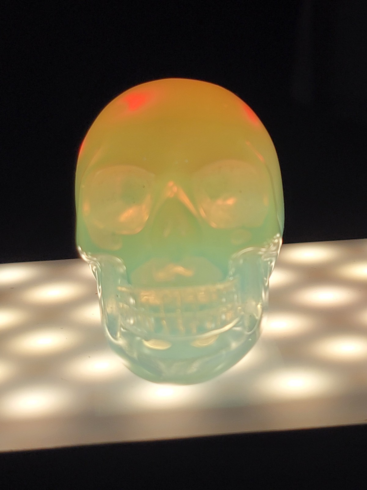 2” Opalite skull quartz crystal skull hand carved decoration reiki healing