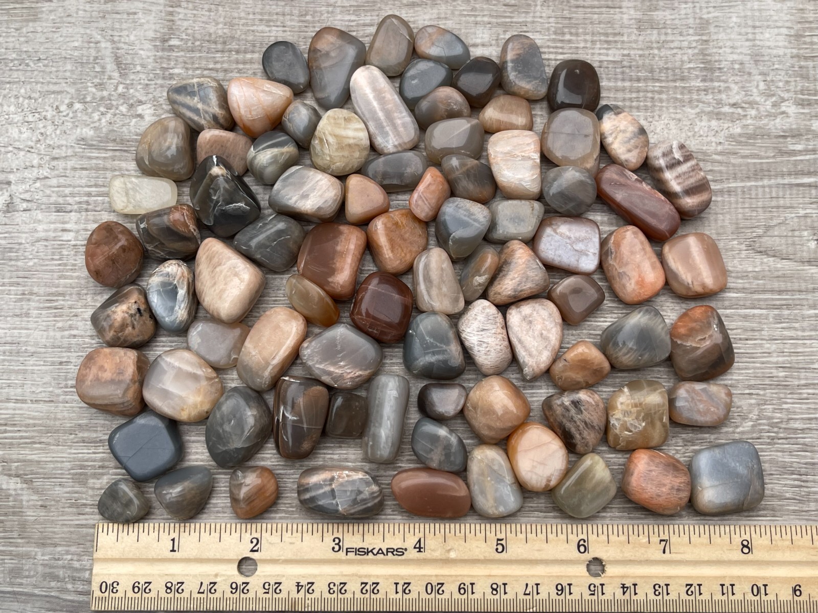 Grade A++ Moonstone Multi Tumbled Stone,0.5-1.25″ Tumbled Multicolored Moonstone