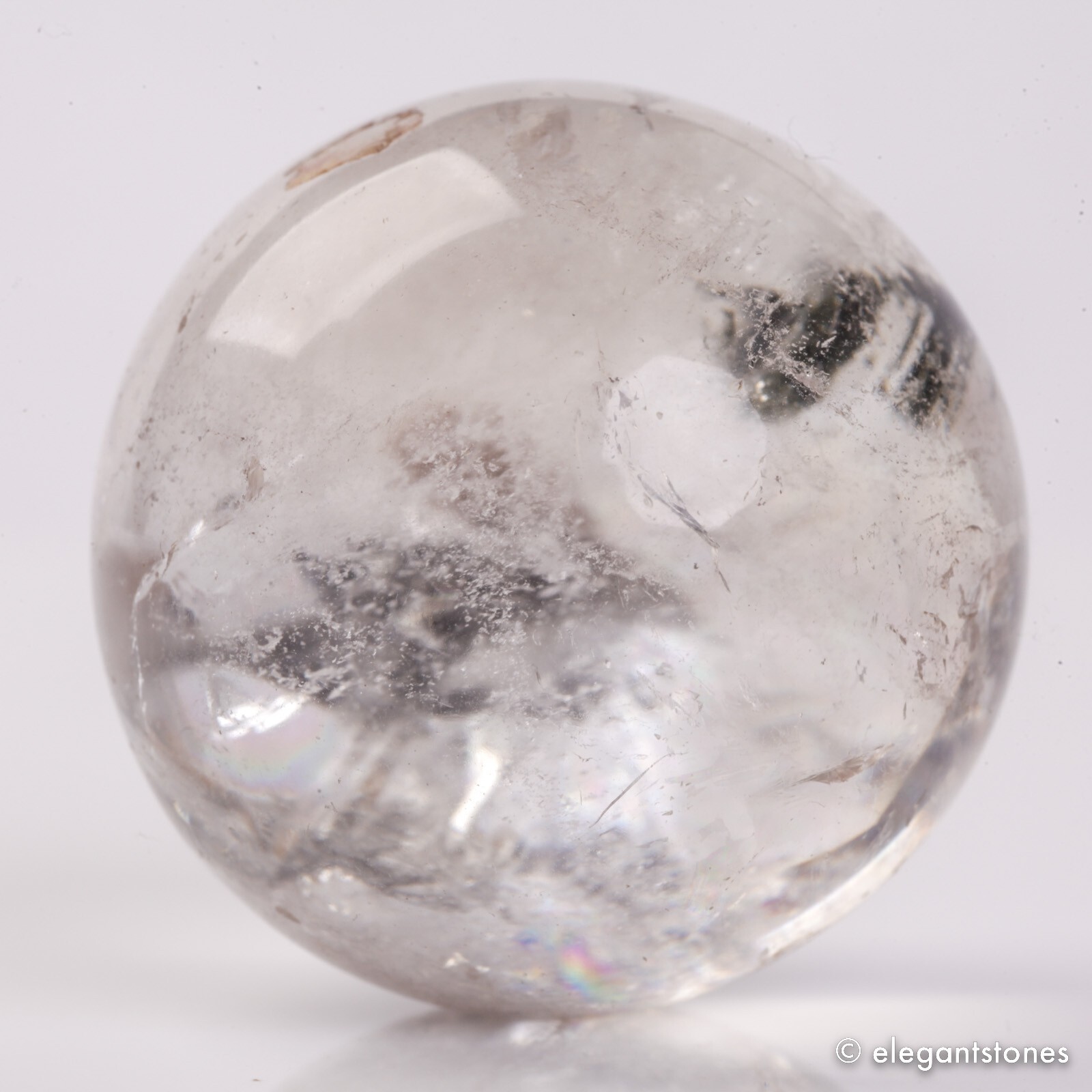 78g38mm Natural Garden/Phantom/Ghost/Lodolite Quartz Crystal Sphere Healing Ball