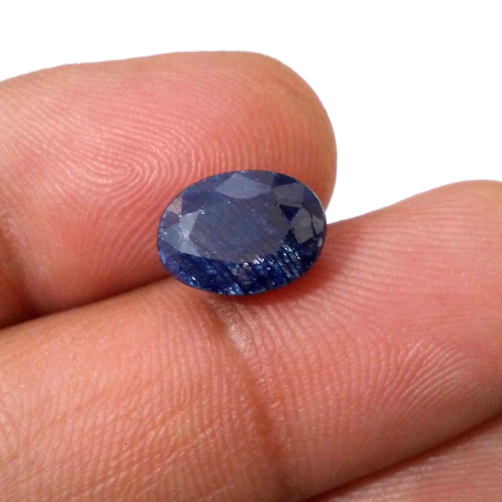 Stunning Rare Quality Blue Sapphire Faceted Oval Shape 6 Crt Huge Loose Gemstone