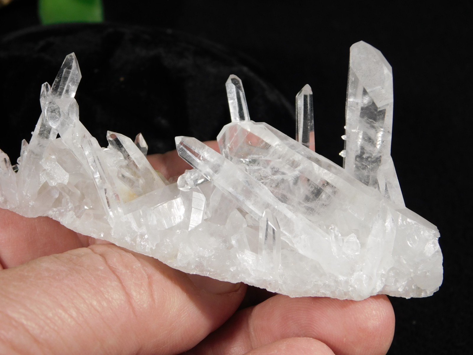 VERY TRANSLUCENT! Quartz Crystal Cluster Collier Creek ARKANSAS 61.5gr