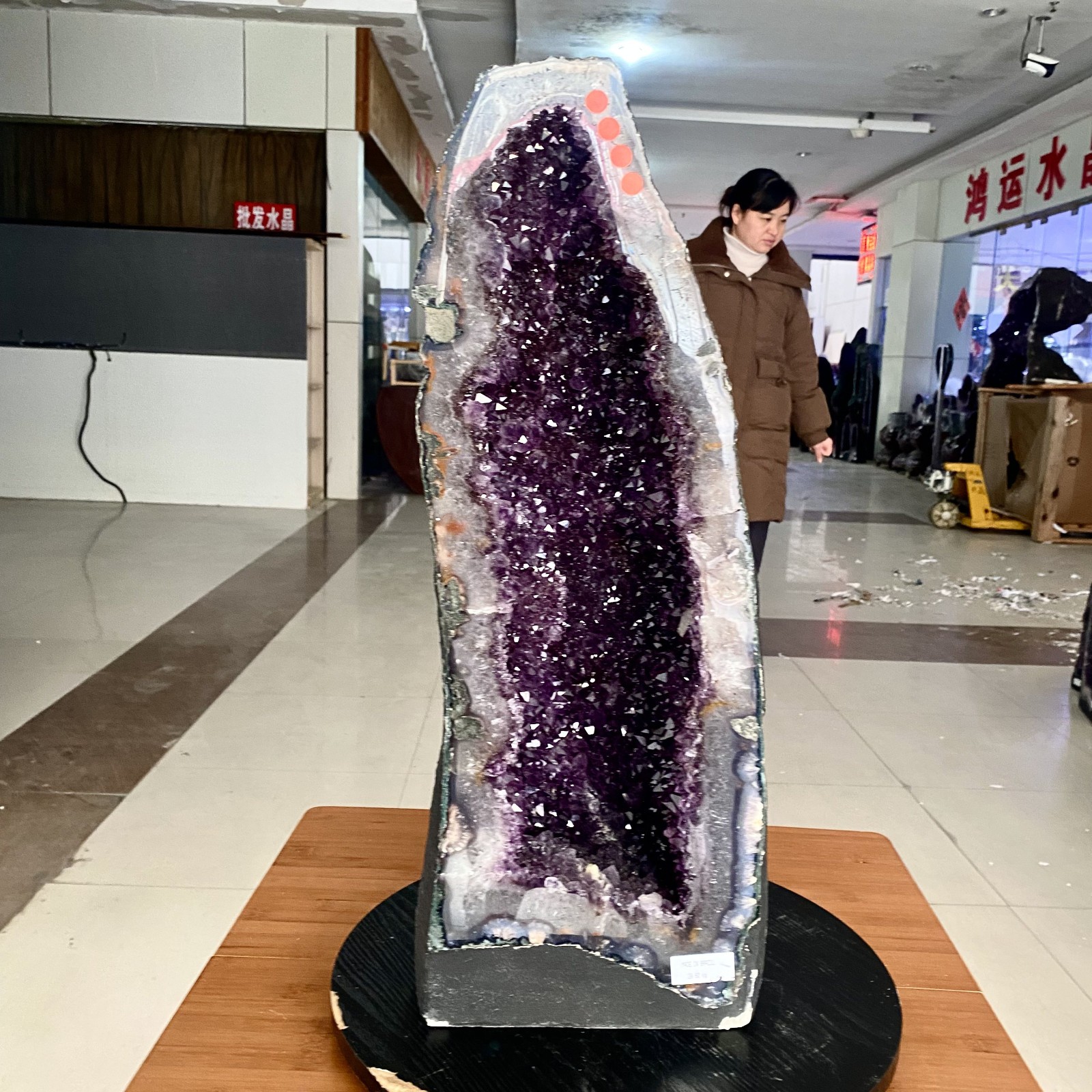 4LB Natural white crystal square pointed column quartz crystal spiritual repair