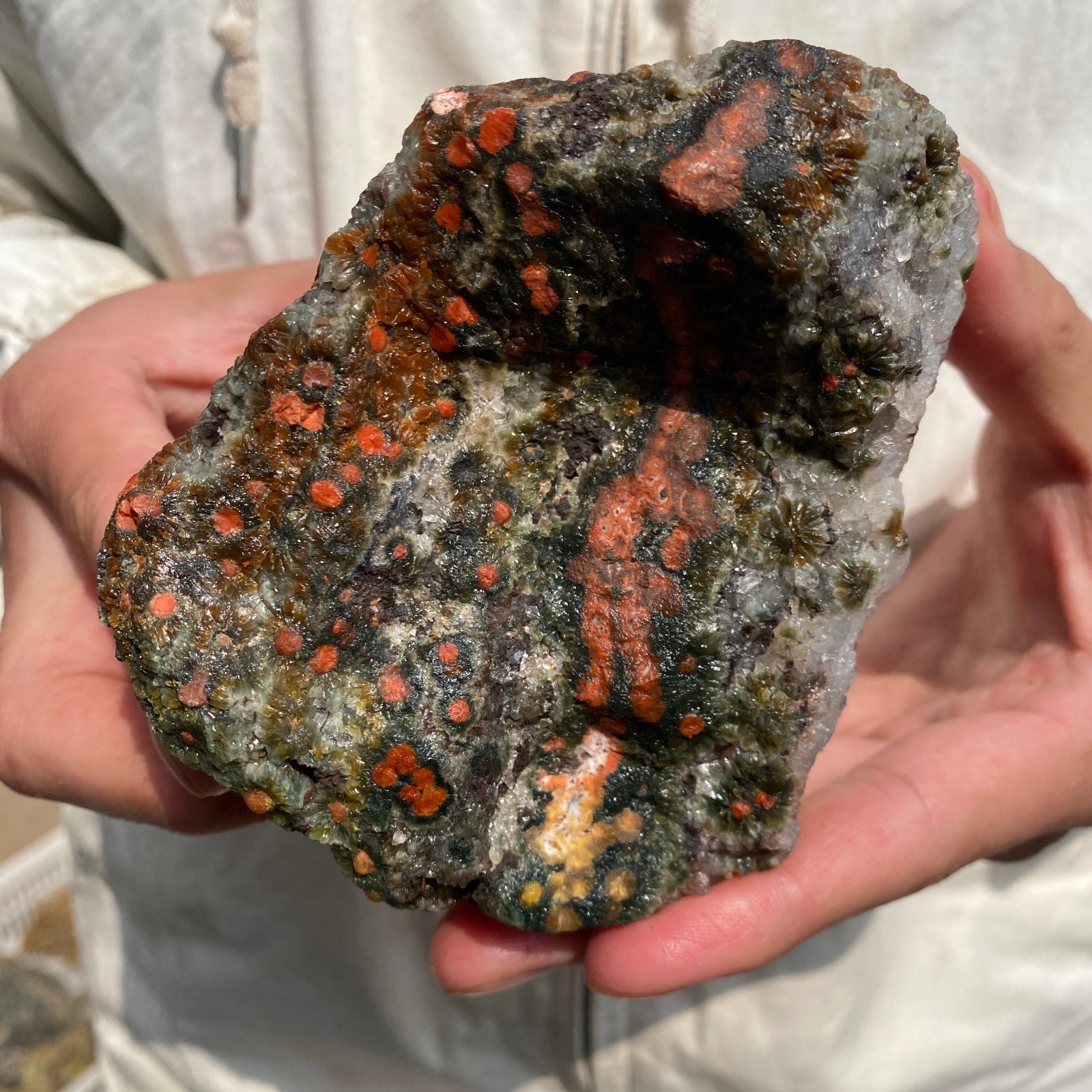 2lb Raw Natural colourful ocean jasper quartz crystal rough mineral specimen