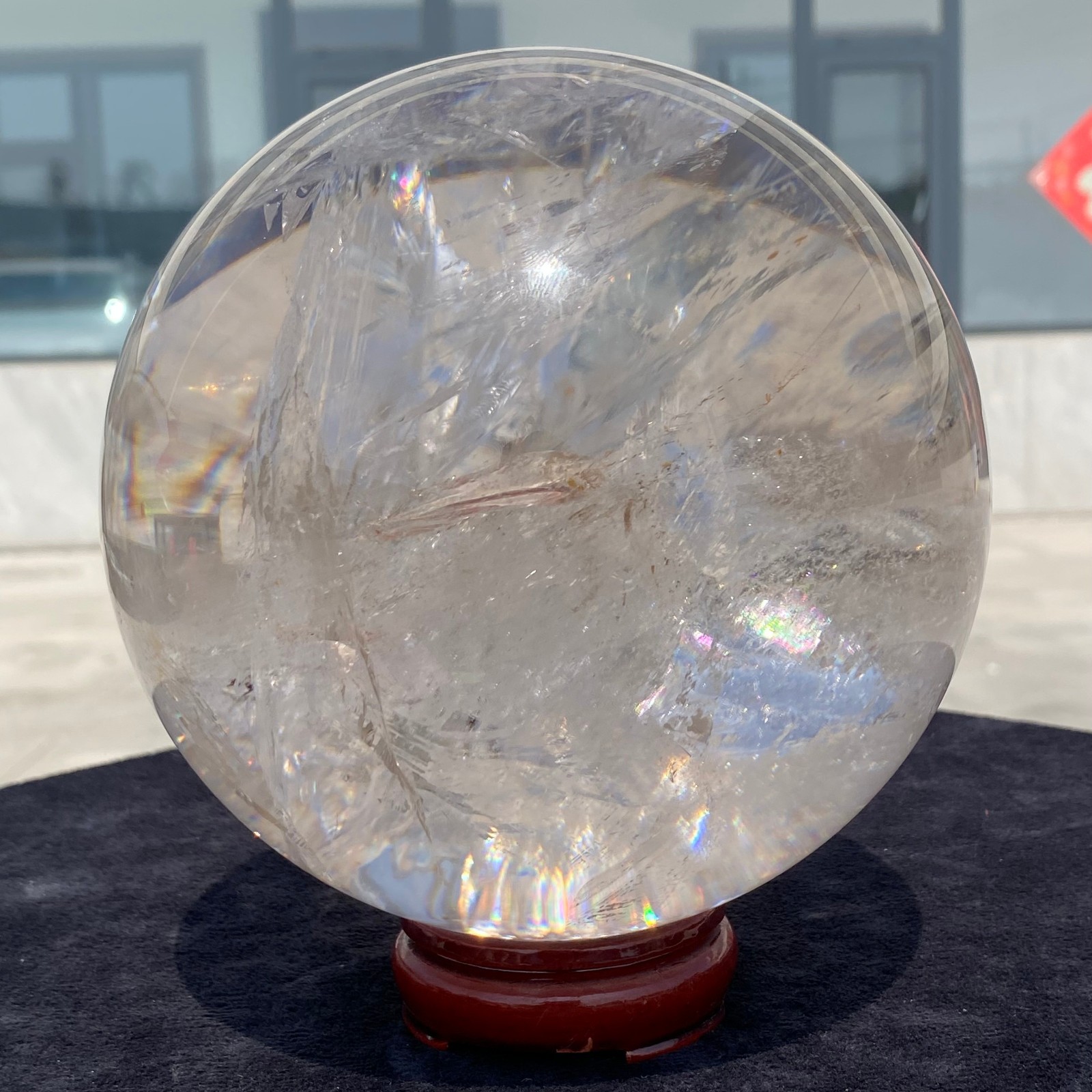 11.24LB white crystal transparent quartz crystal ball Reiki repair