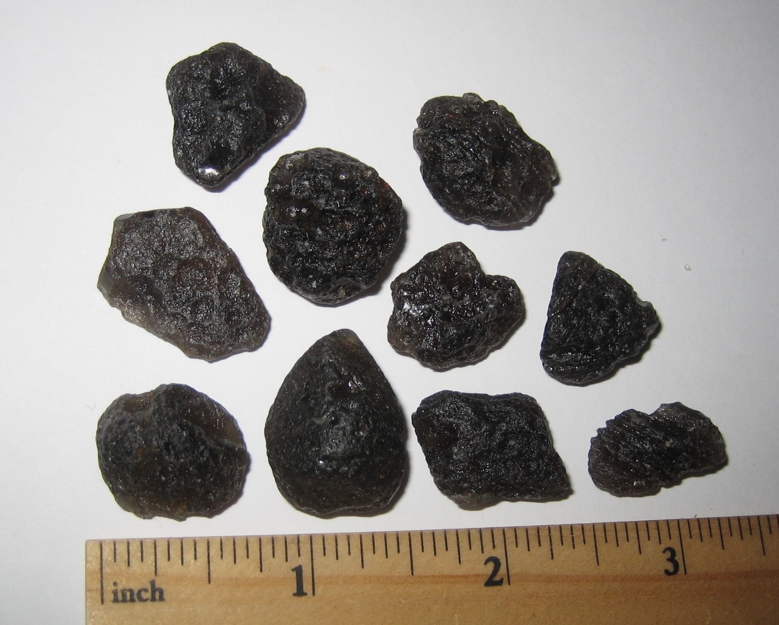10 RARE 0.6″- 0.8″ AGNI MANI ( AGNI MANITITE ) TEKTITES INDONESIA ~ 37.7grams *2