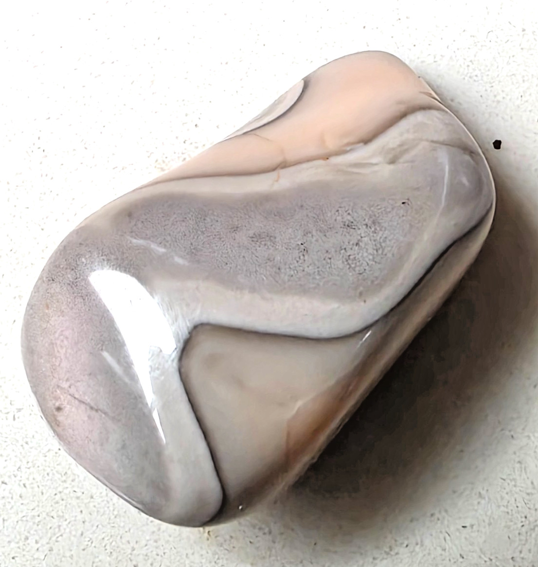 POLISHED BEAUTIFUL BOTSWANA AGATE, Pink and Grey BANDED AGATE CRYSTAL