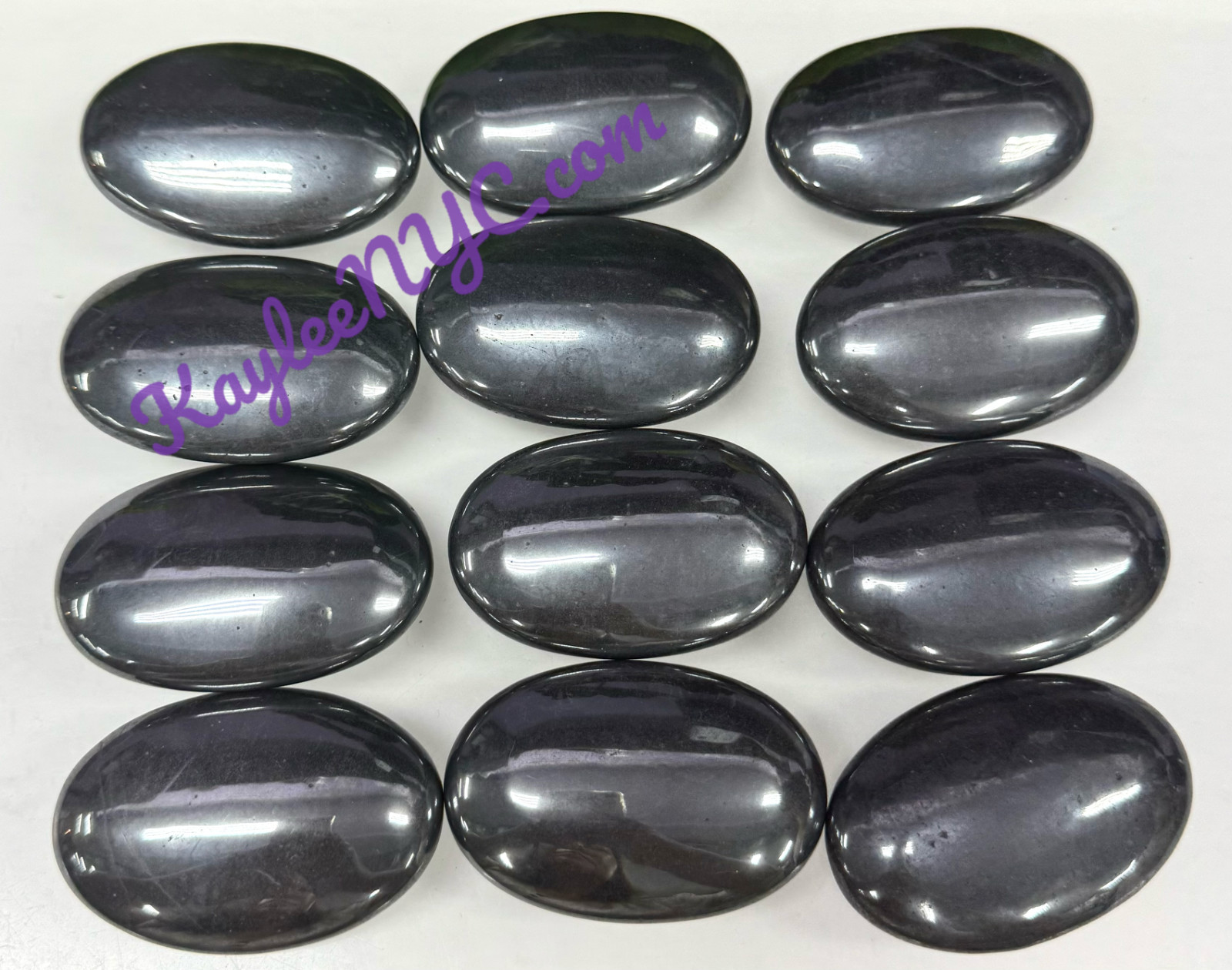 Wholesale Lot 12 PCs Natural Hematite Palm Stone Crystal Healing Energy.