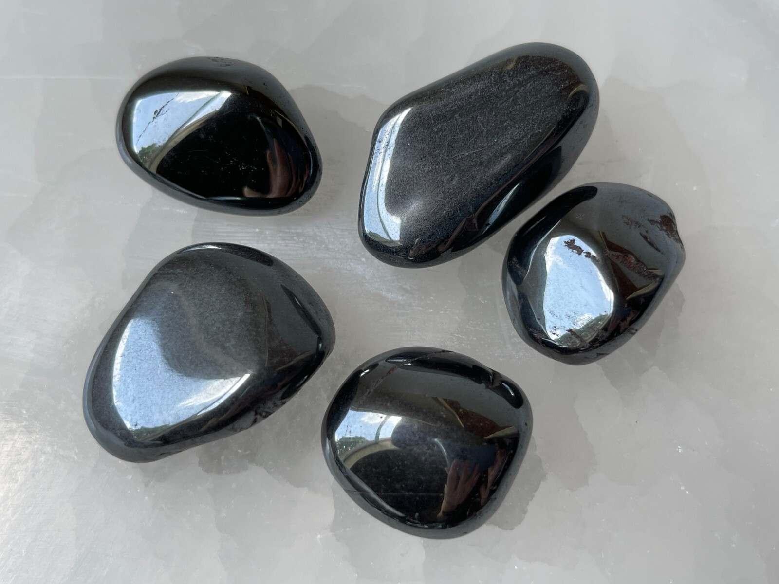 Grade A Hematite Tumbled Stones, 0.75″-1.25″ Tumbled Hematite, Pick How Many