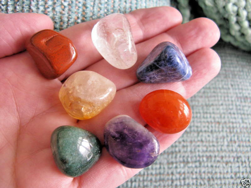 New Chakra Crystal Healing Stone Natural Gemstones Set of 7 with Bag-Gift item!