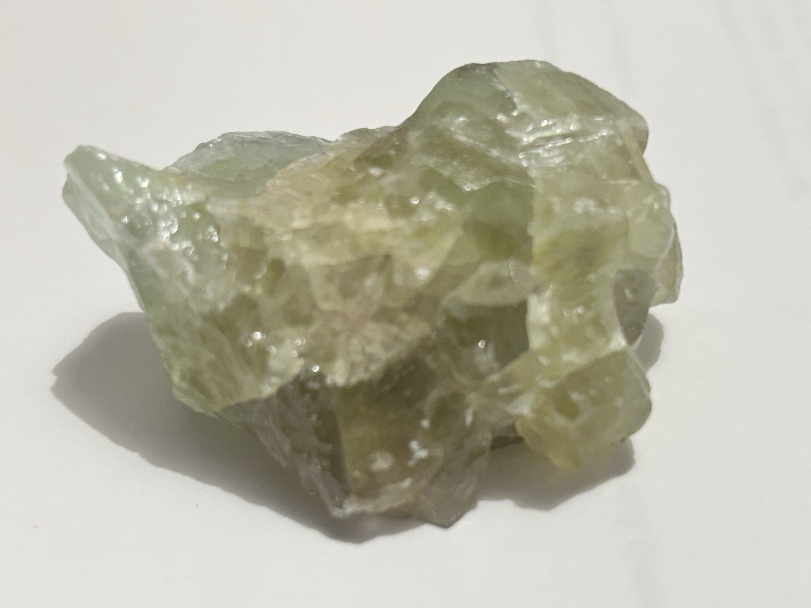 Green Calcite Specimen Translucent Mineral Rough Cut Stone 56 grams 2.5 in.