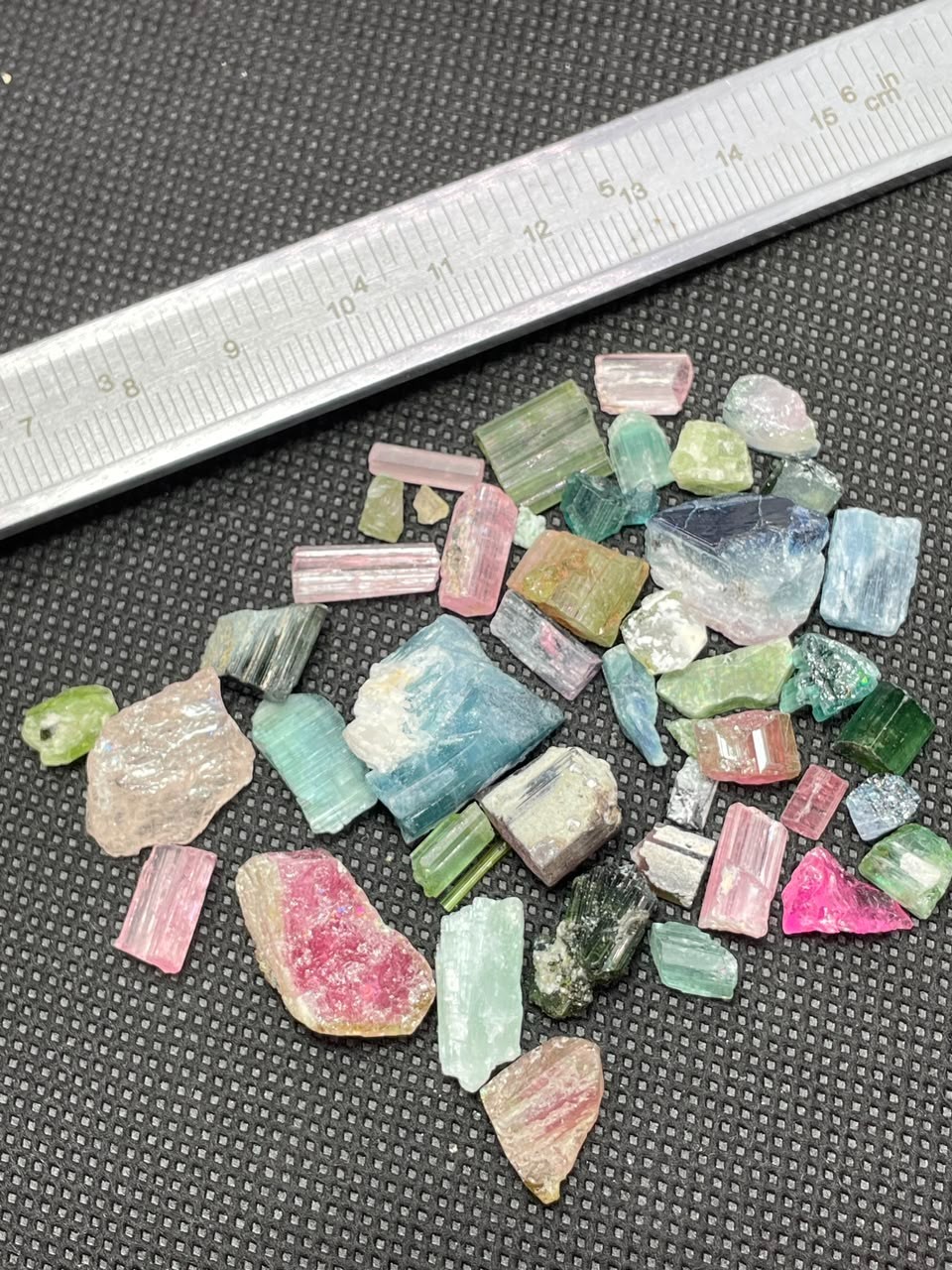 31.50G Natural Tourmaline Rough Mix Color Crystal Lot Untreated From Afghanistan