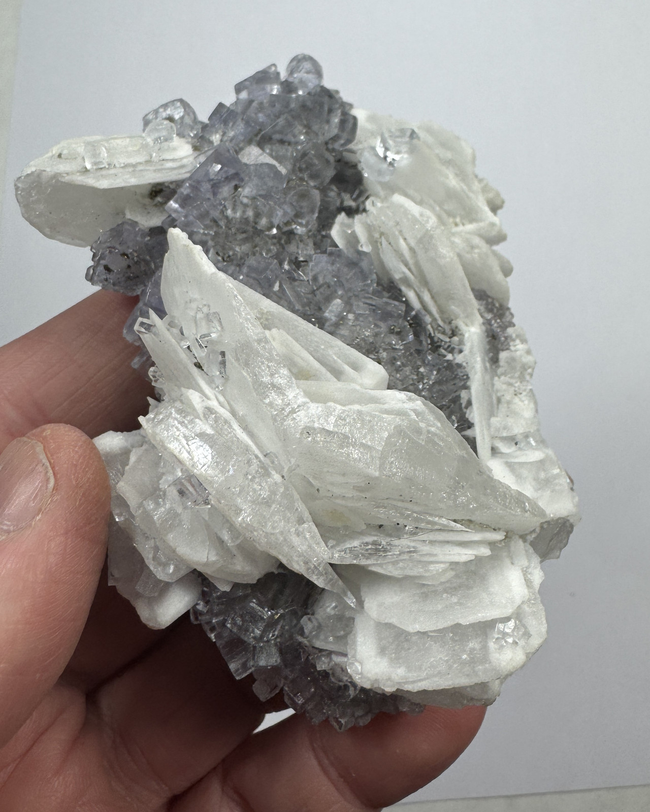 Fluorite, Dolomite, and Calcite, Jaimina Mine, Asturias, Spain