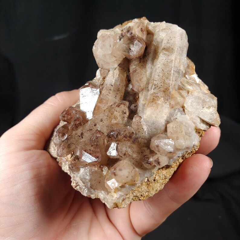 478g Smokey Quartz with Hematite Cluster, Super Sparkly, South Africa