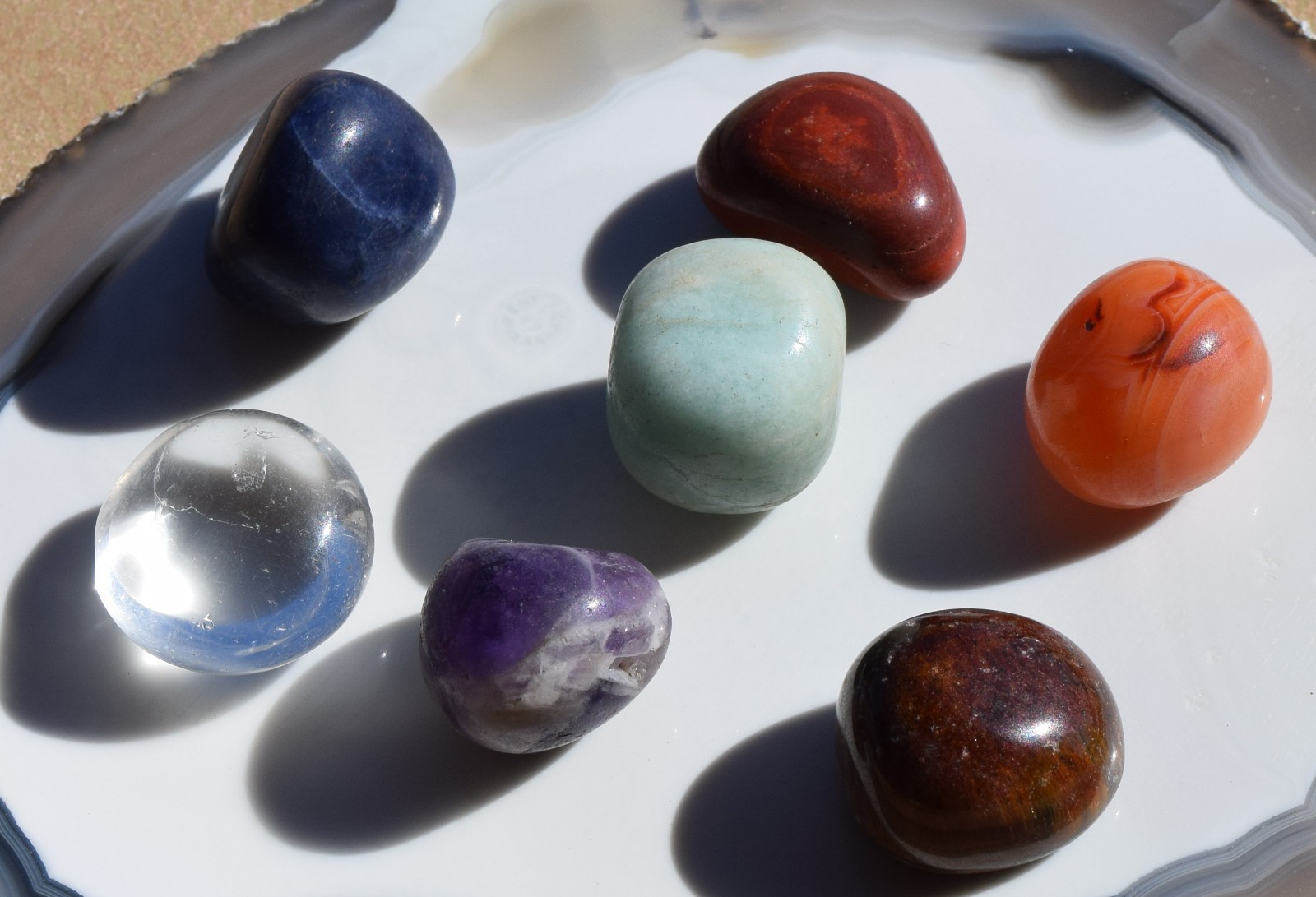 7 Tumble Chakra Stones Polished Various Shaped Stones