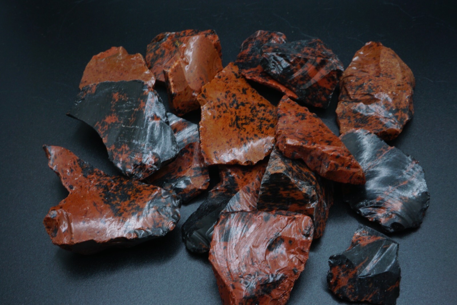 Mahogany Obsidian 1/4 Lb Natural Brown Black Crystal Chunks Volcanic Glass