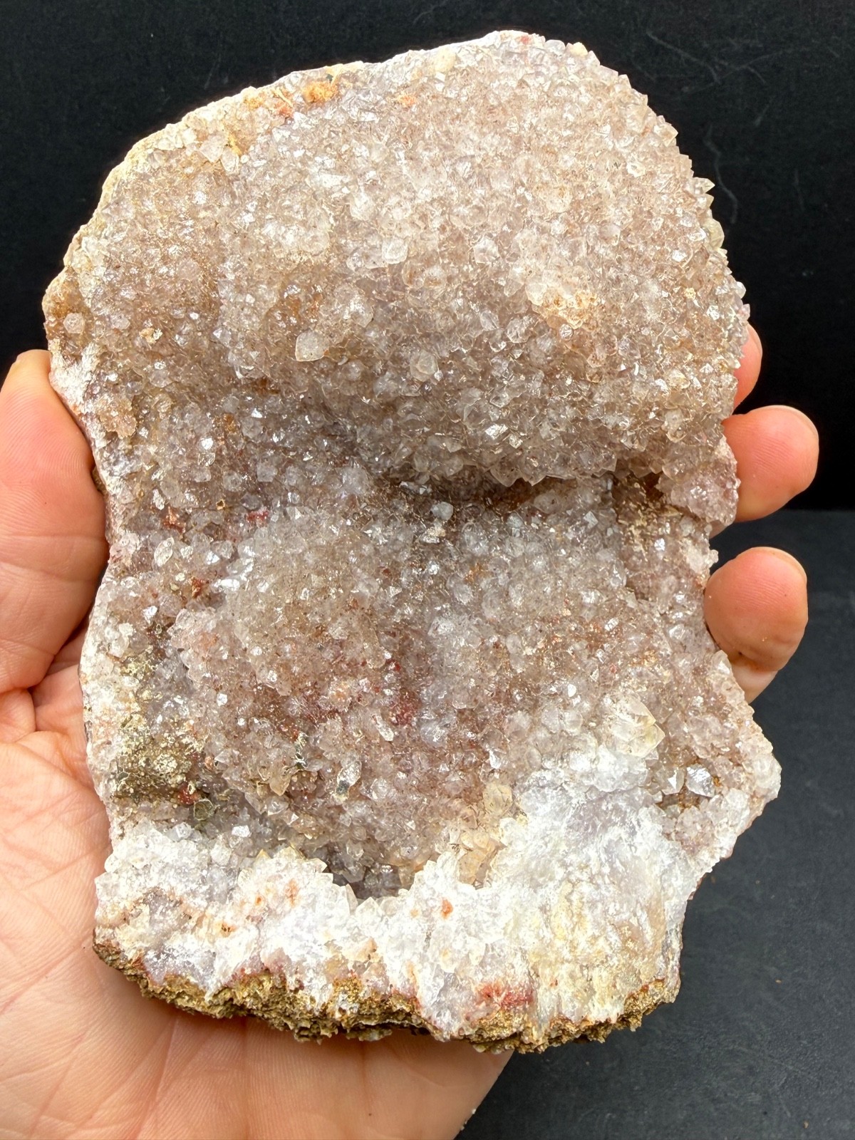 Amethyst Quartz Crystal Geode Display Specimen Natural Druzy Cluster Morocco