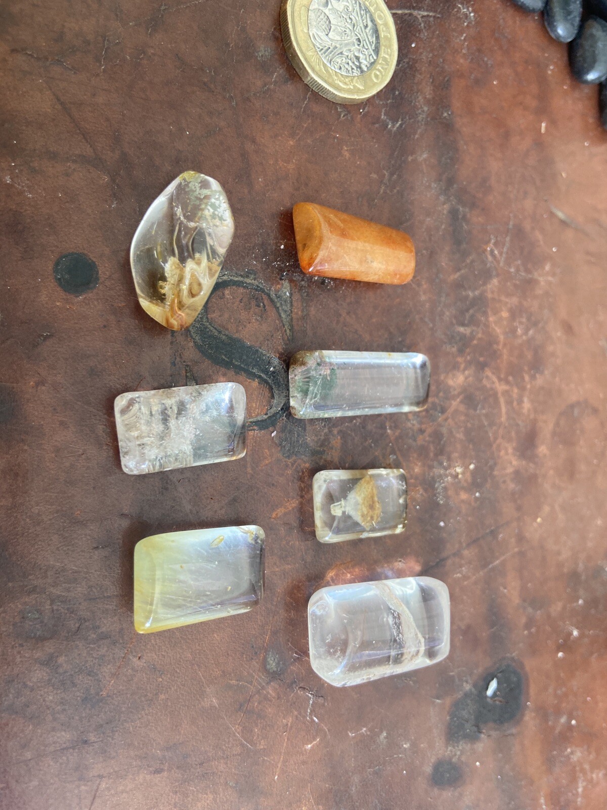 Mixed Wholesale Gemstone Crystal Rectangular Tablets – Lodalite, Rabbit Hair