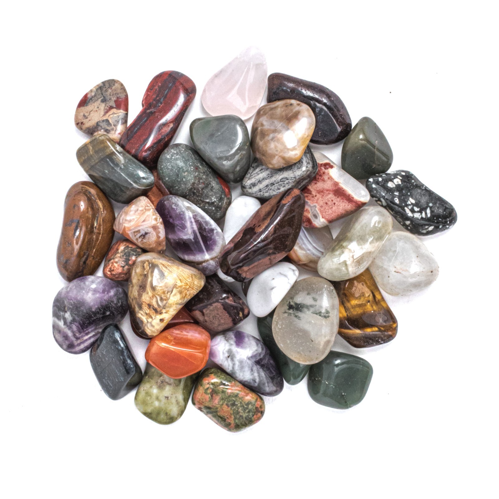 1/4 lb Small Tumbled South Africa Assorted Mix Gemstone Crystals Bulk Gems Rocks