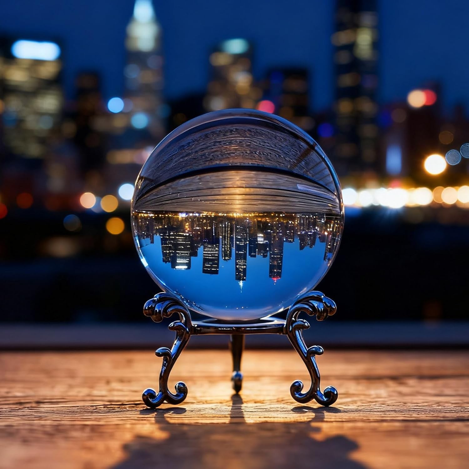 2 Crystal Balls and 2 Silver Stands – 1 Clear Ball and 1 3D Engraved Hummingbird