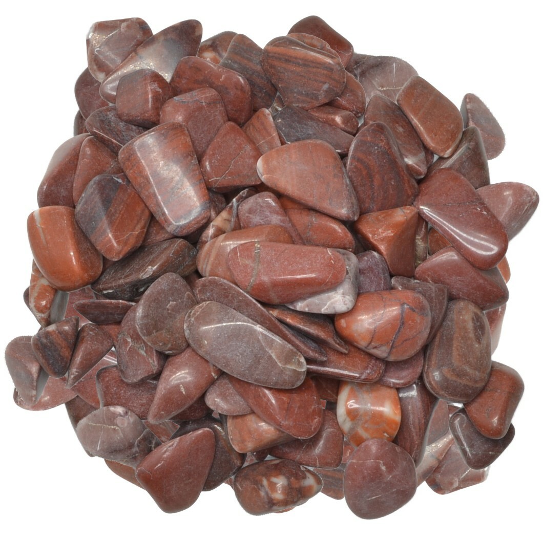 1 lb Red Striped Dolomite Tumbled Stones – Grade 1 – XSmall – 0.5″ to .75″