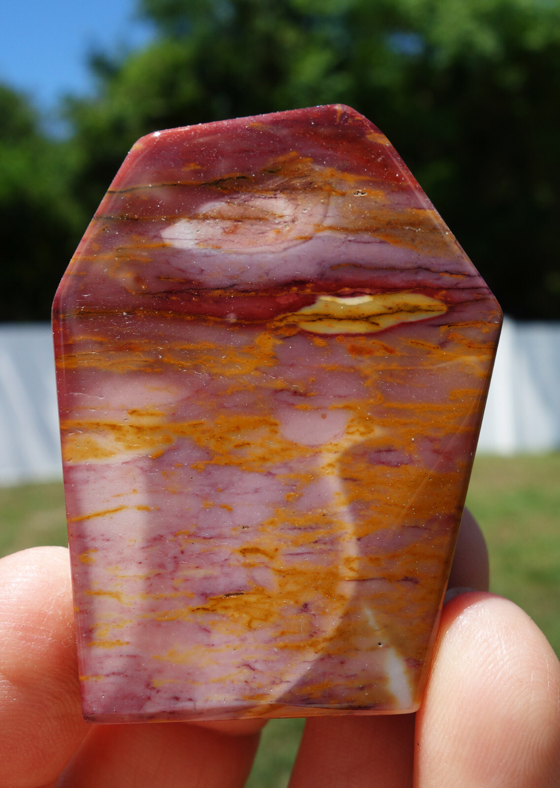 MOOKAITE Jasper Crystal Palm Stone Polished Healing Freeform Australia For Sale