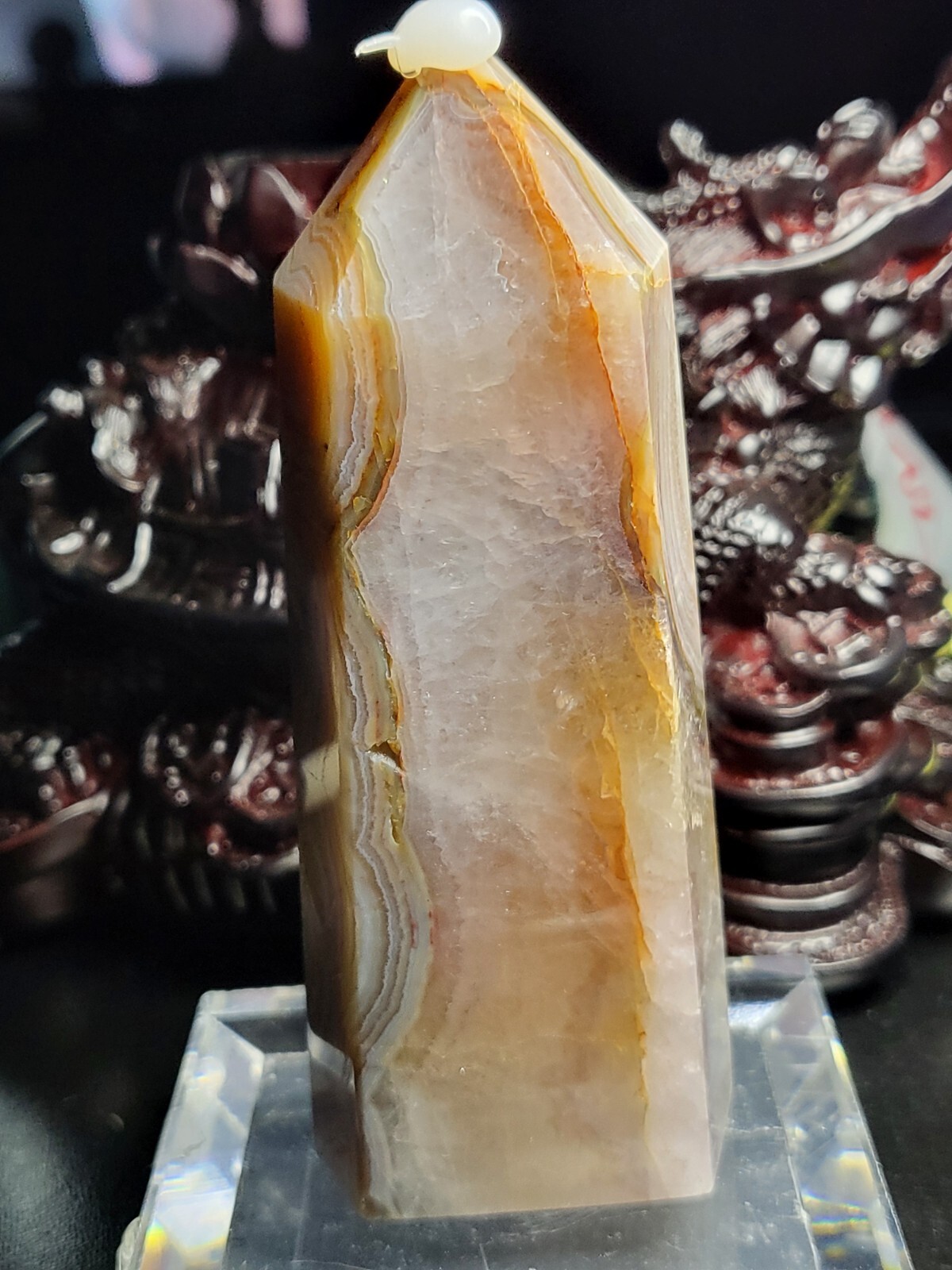 Druzy Agate Tower inches 10 OZ