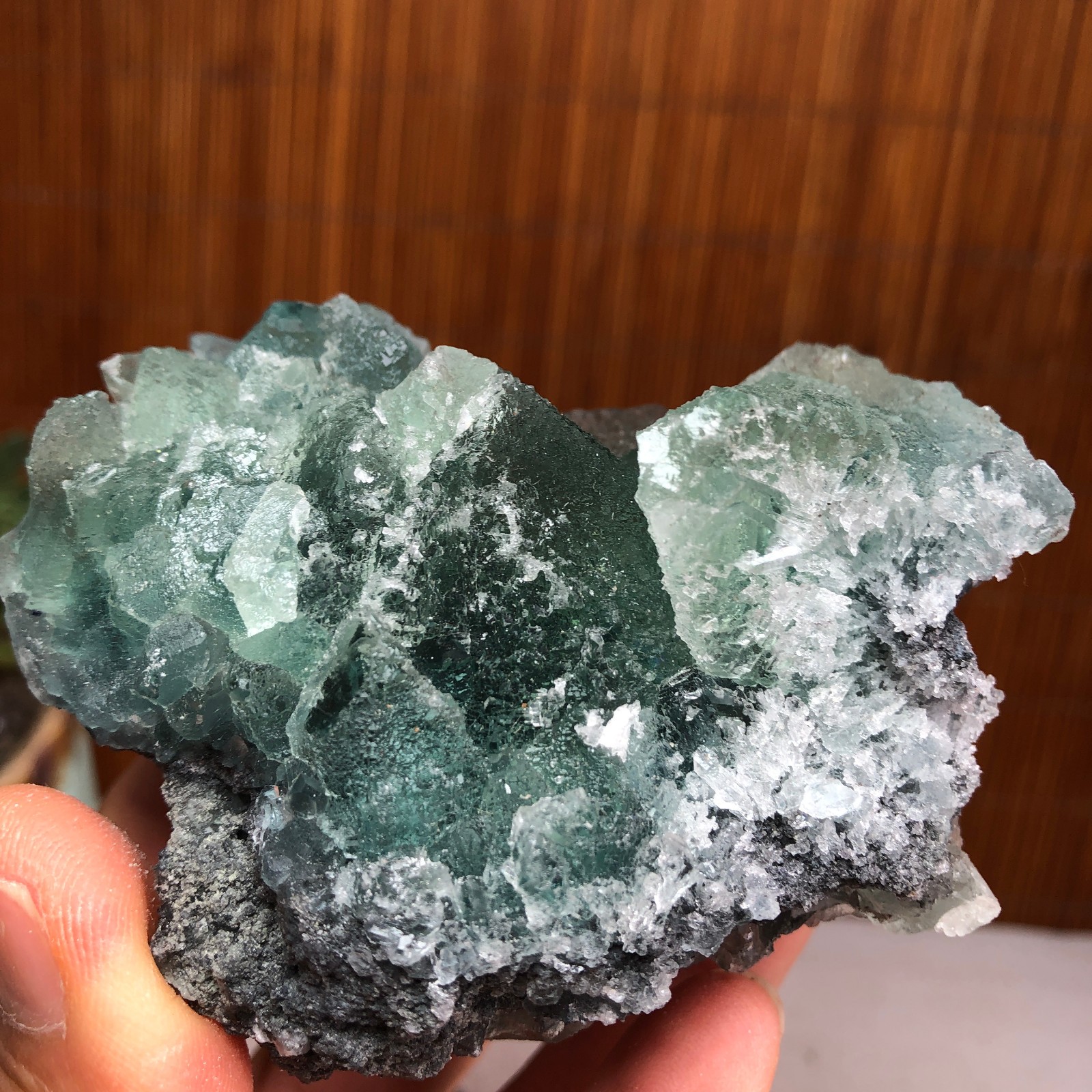 75-55-50mm Rare Natural Green Calcite fluorite Mineral Specimen 265g A6119