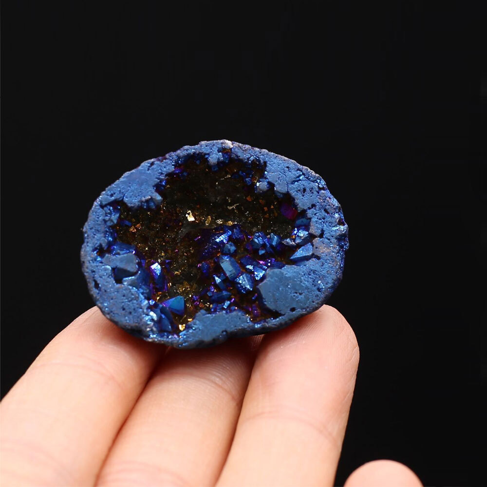 1pc Quartz Crystal Cornucopia Natural Agate Geode Healing Stone Mineral Specimen