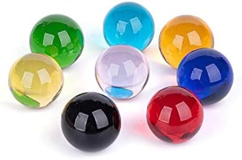 LONGWIN 8pcs Multicolor 40mm(1.6inch) Crystal Solid Ball Glass Sphere Gemston…