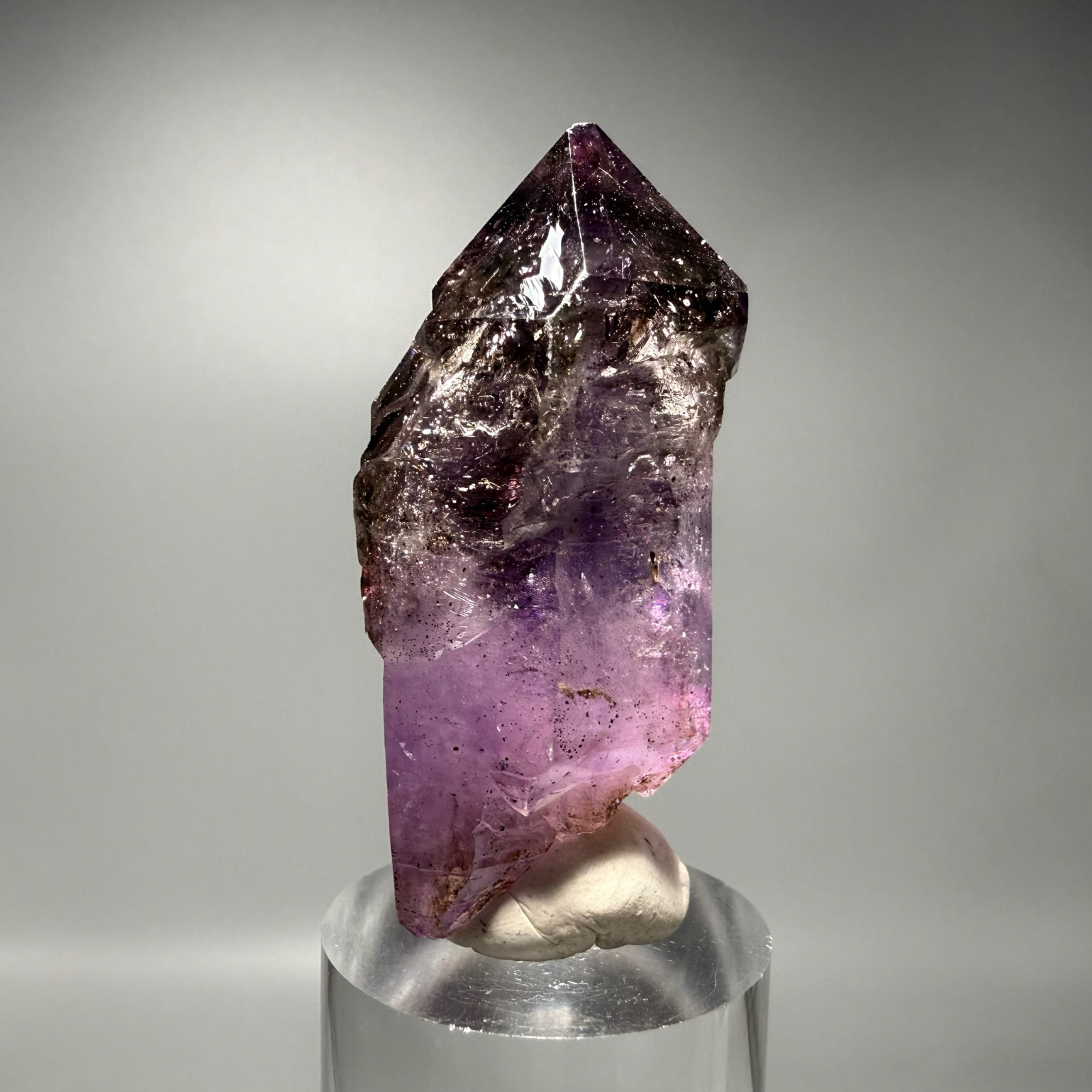 Large Moving Bubble! RARE Elestial Lilac Pink Shangaan Amethyst Enhydro Crystal