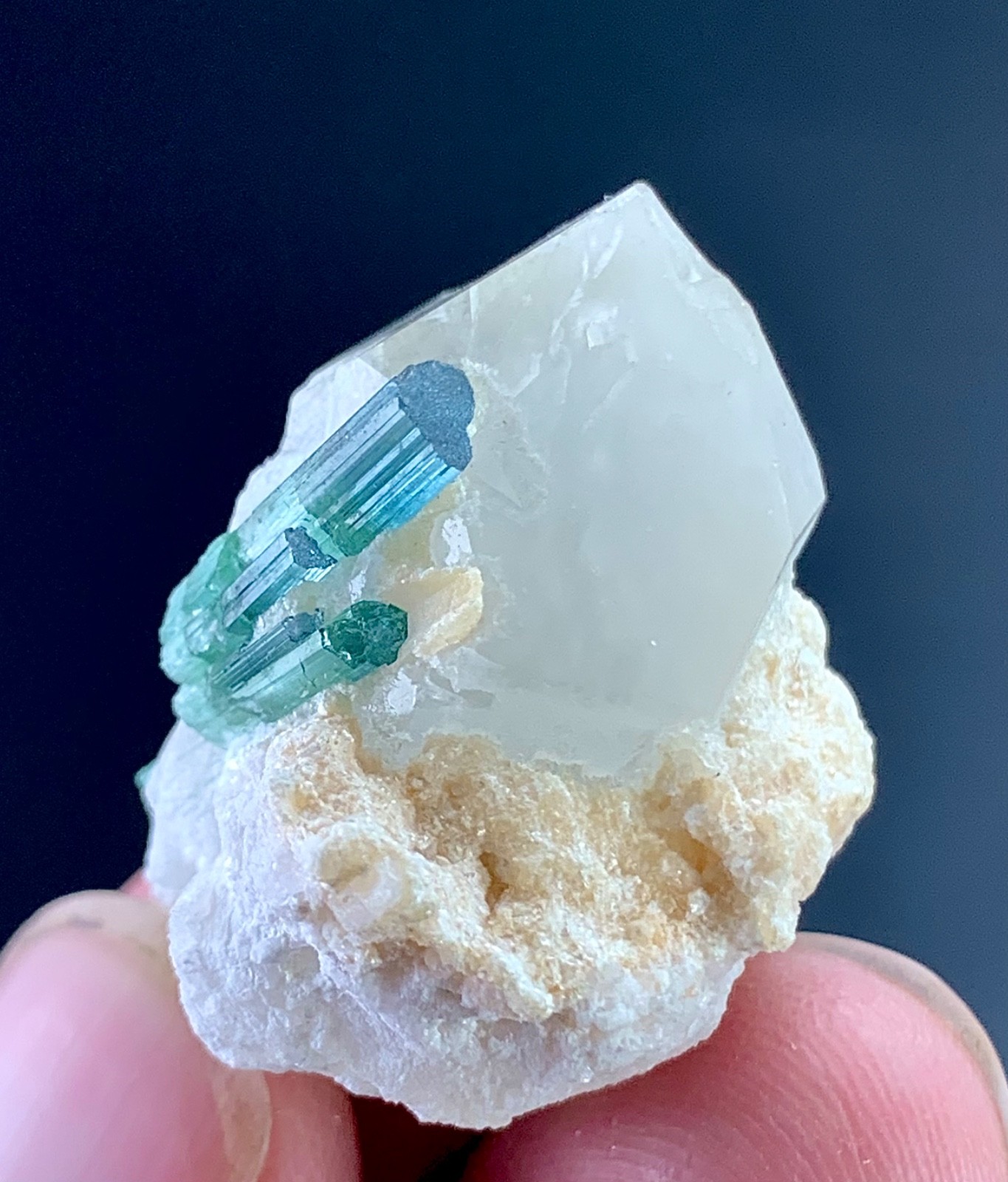 Tourmaline Crystal With Quartz From Afghanistan 71 Carat