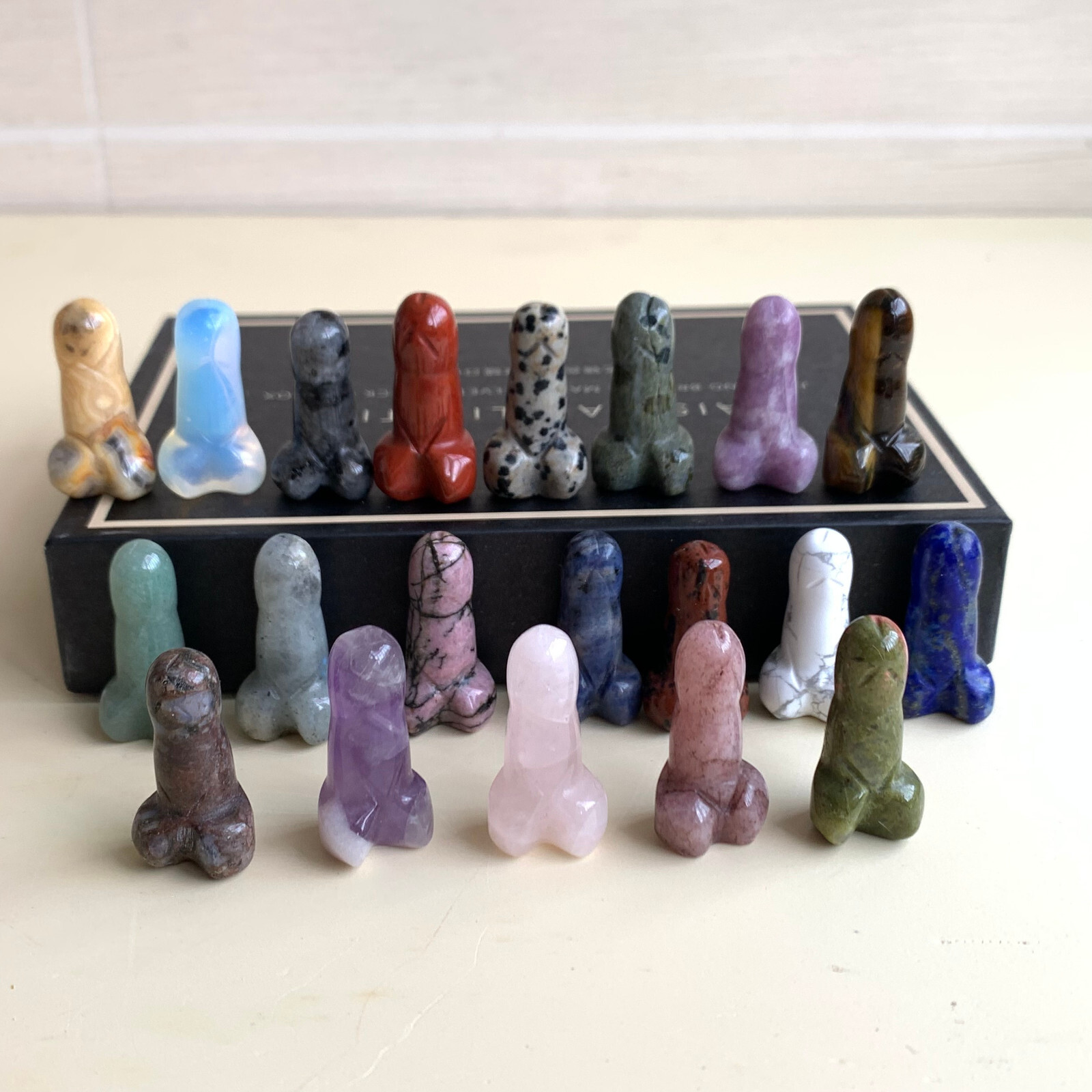 20pcs Natural male penis quartz Crystal Massager Sculpting wand gem healing
