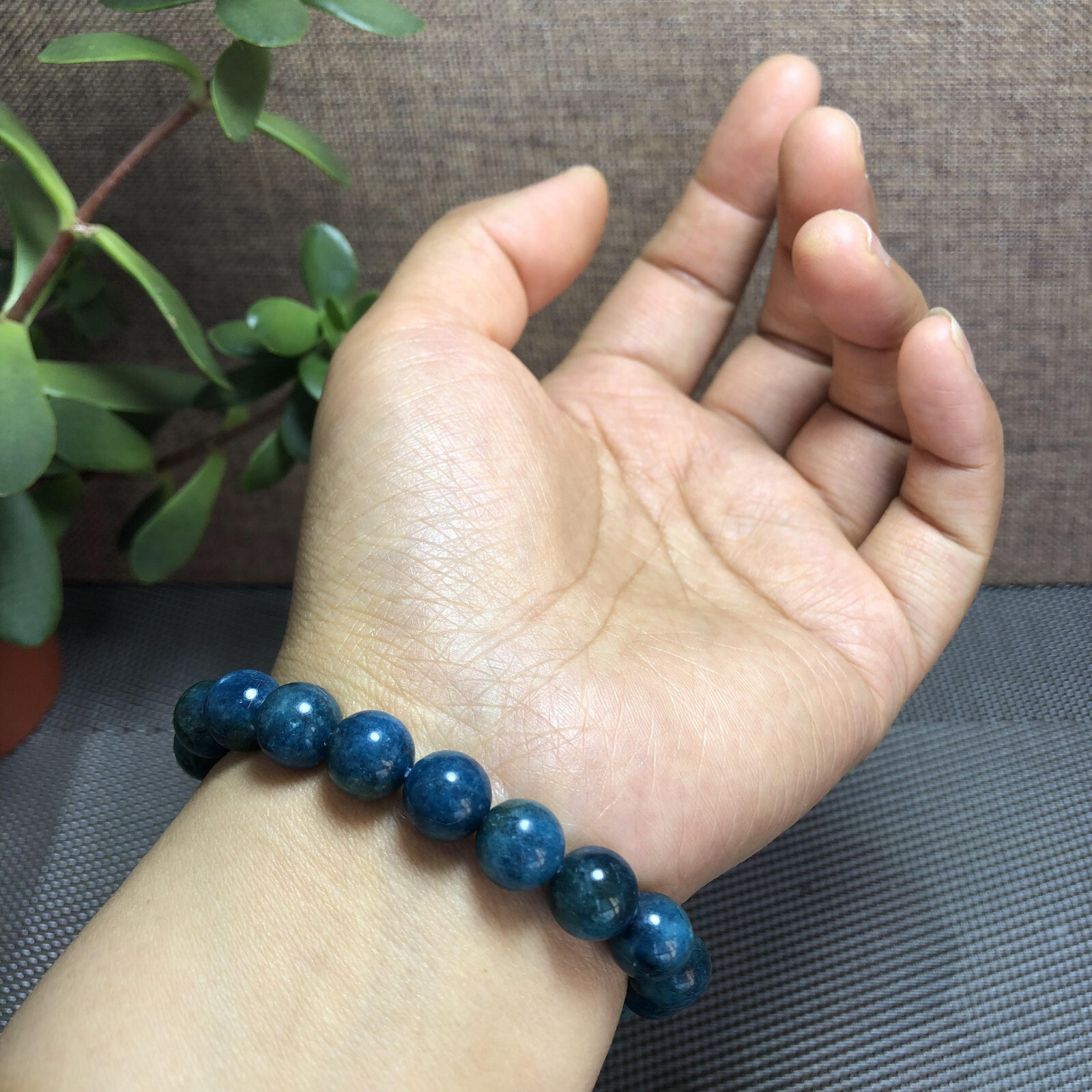 2pcs Natural Polished Apatite bracelets Crystal ball sphere Specimen 10mm A1280
