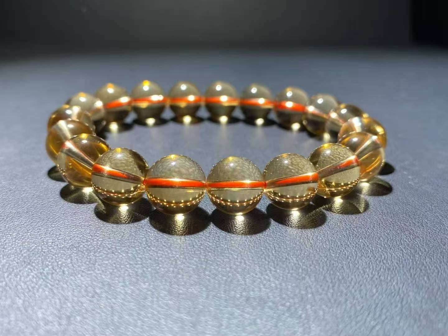 10mm Natural Yellow Citrine Gemstone Crystal Bead Bracelet AAAAA