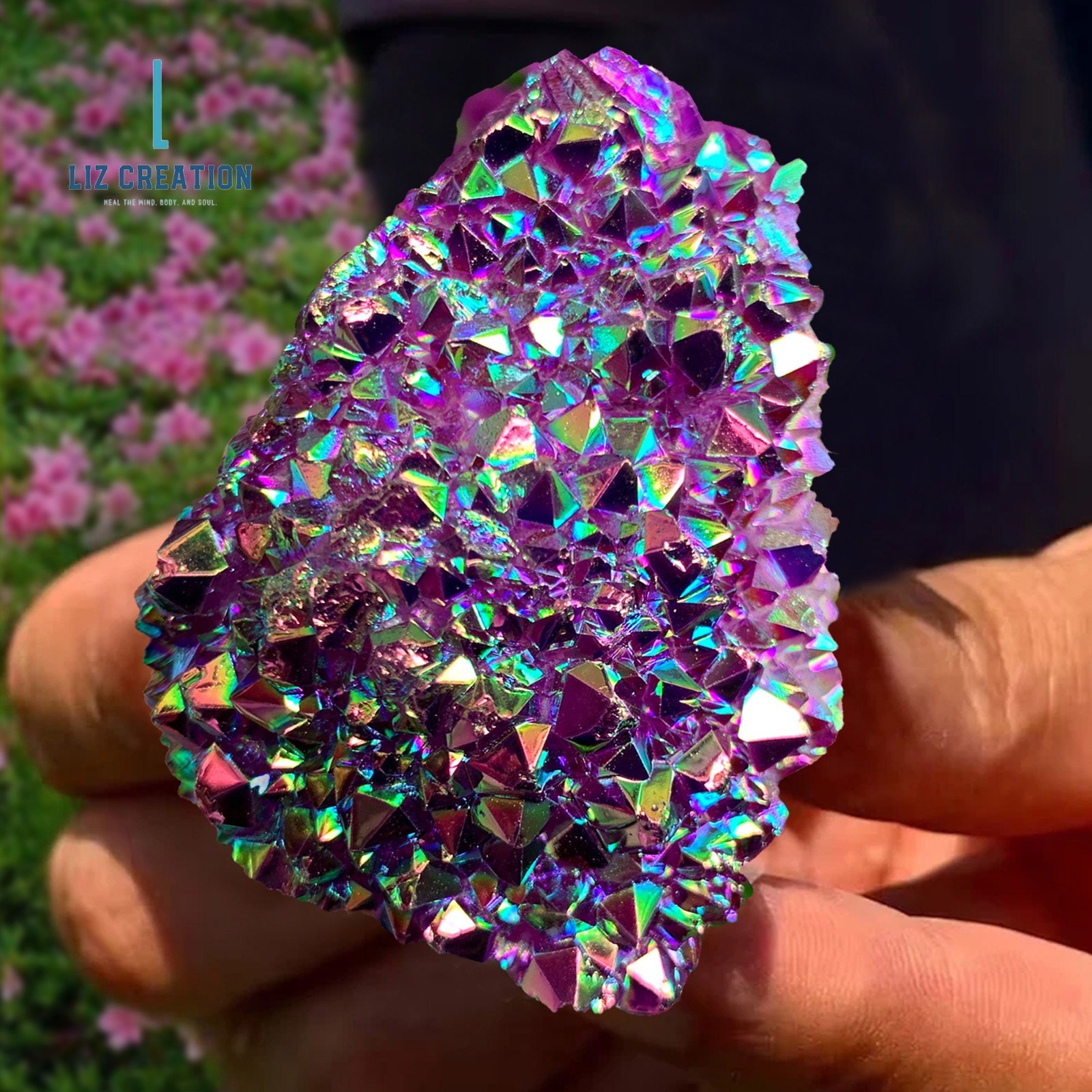 Angel Aura Crystal Cluster Natural Quartz No Import Fees