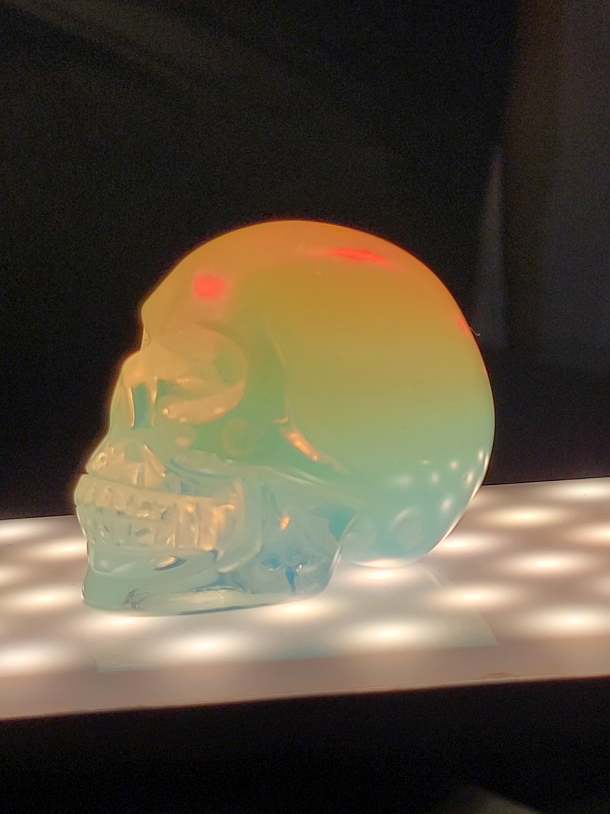 2” Opalite skull quartz crystal skull hand carved decoration reiki healing