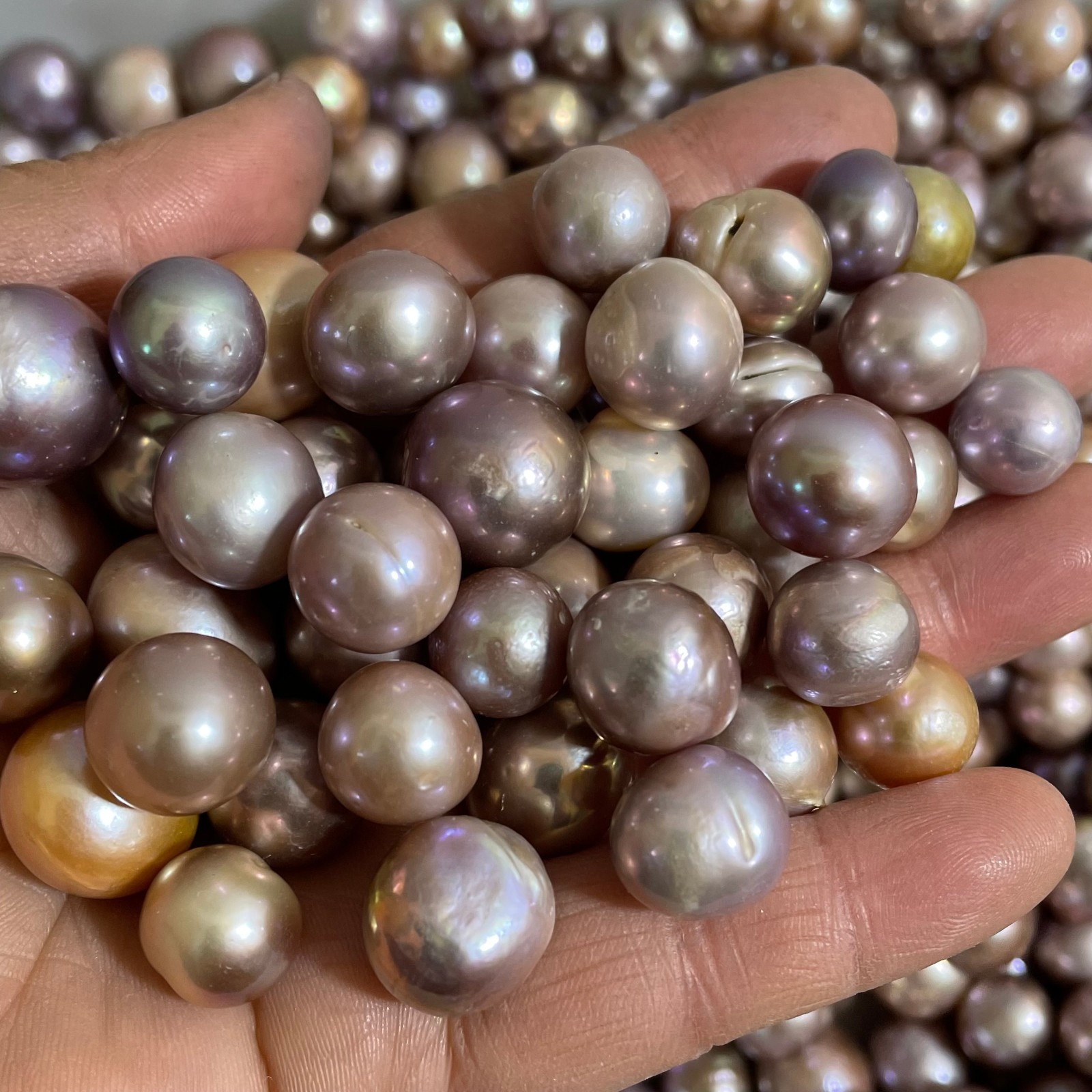 100g Genuine Large Baroque Freshwater Pearl Cultured Loose Bead Not Drilled