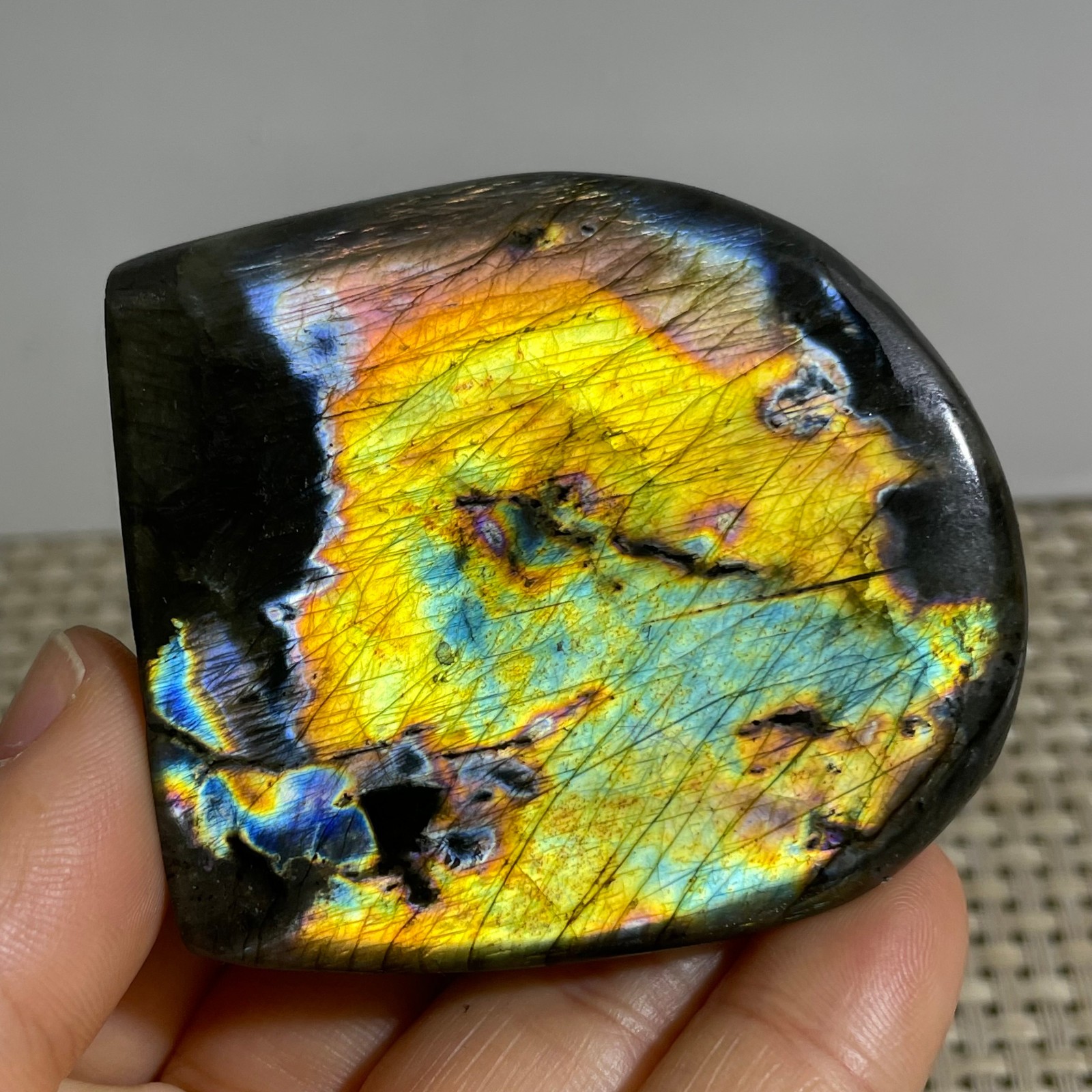 Natural Labradorite Crystal gemstone rough original Specimen 129g