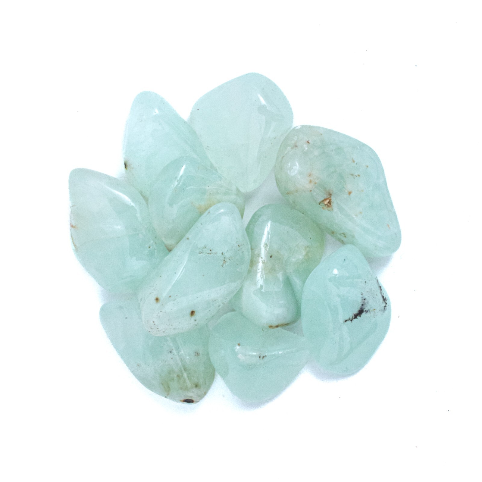 50g Medium Tumbled Prehnite Gemstone Crystals Bulk Wholesale Gems Green Rocks