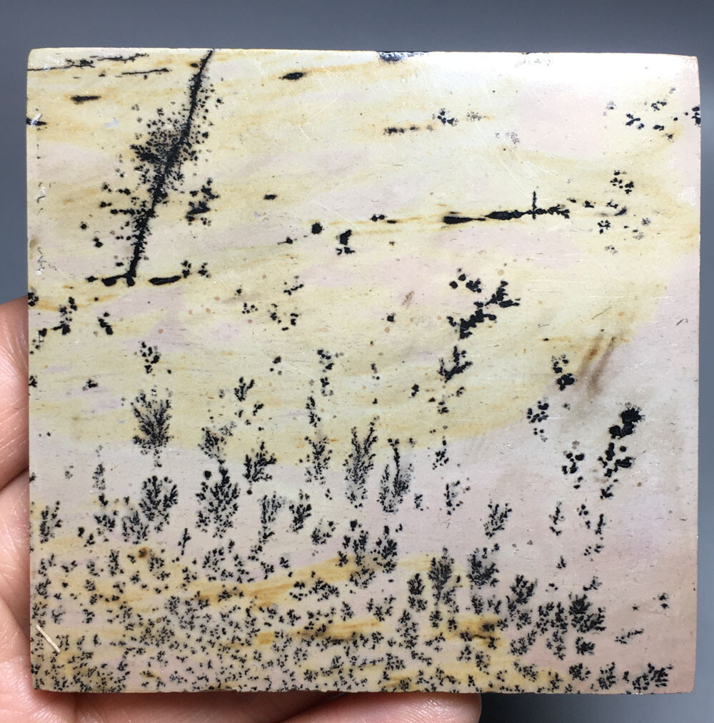 115g NATURAL dendritic traditional paiting slab QUARTZ CRYSTAL slab HEALING