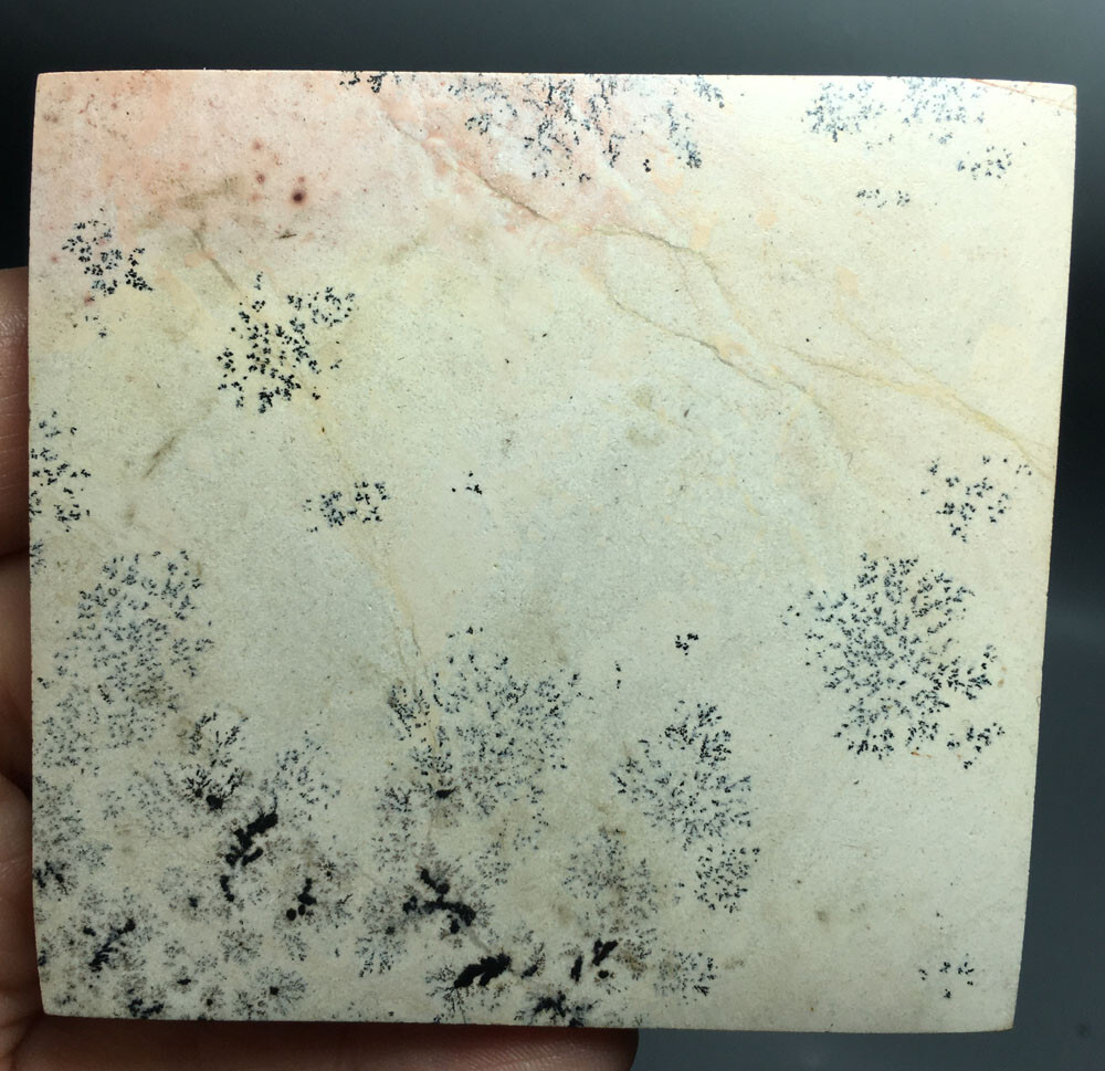 89g NATURAL dendritic traditional paiting slab QUARTZ CRYSTAL slab HEALING