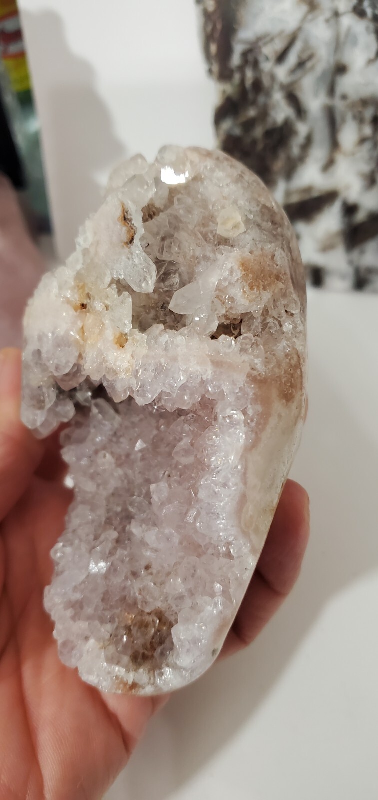 Pink Amethyst Cluster Freeform Geode 408g
