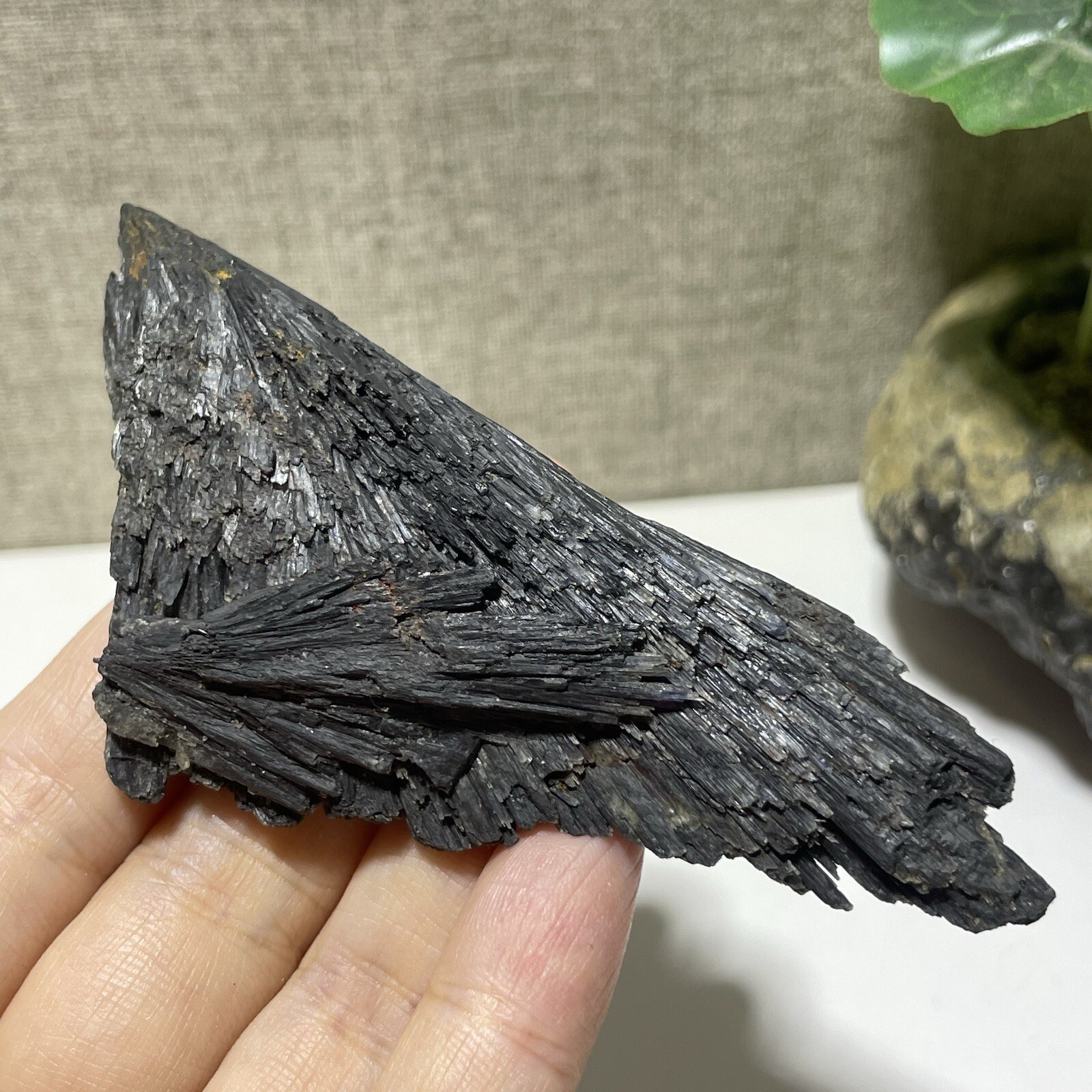 Natural Irregular natural black crystal cluster mineral specimen（dian qishi）76g